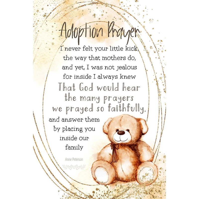 Adoption Prayer Inspirational Wood Plaque