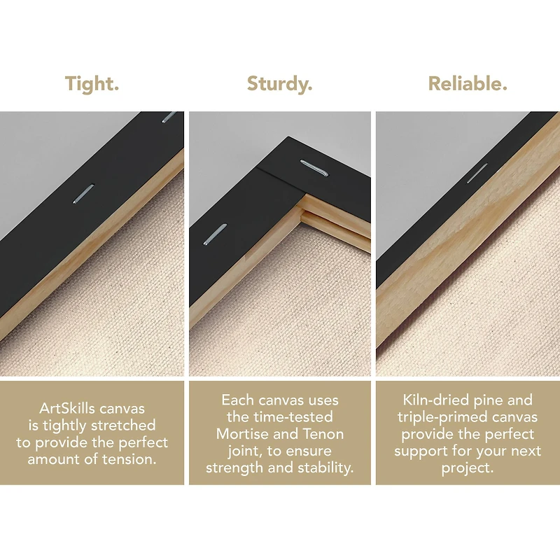 ArtSkills® 2 Pack Black Stretched Canvases