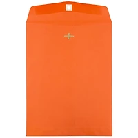 JAM Paper 9" x 12" Orange Recycled Clasp Closure Envelopes