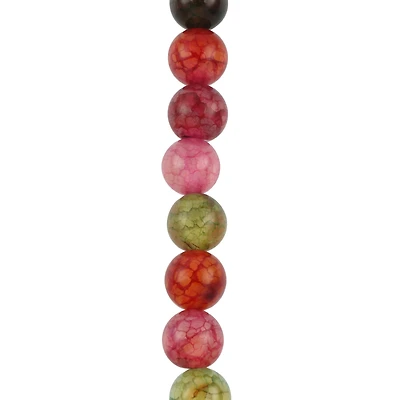 Multicolor Crackled Agate Round Beads by Bead Landing