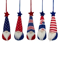 6.5" Patriotic 4th of July Americana Gnome Ornament Set