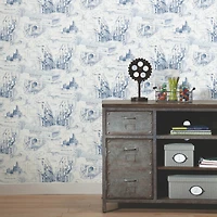 RoomMates Blue Harry Potter Map Peel & Stick Wallpaper