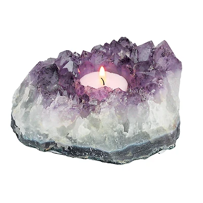 Amethyst Cluster Candle Holder