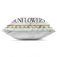 Stupell Industries Farm Fresh Sunflowers Gingham Truck Outdoor Printed Pillow
