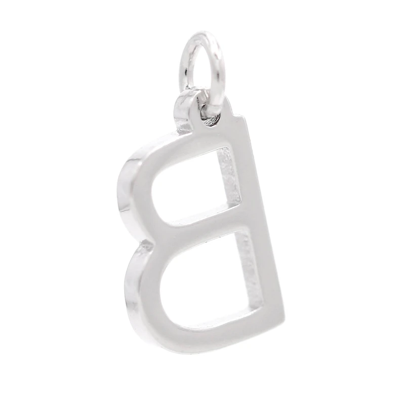 12 Pack: Sterling Silver Alphabet Charm by Bead Landing
