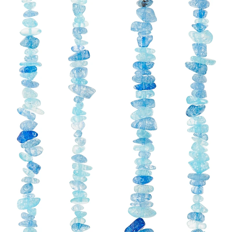 Aqua Crackled Quartzite Chip Beads by Bead Landing™