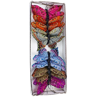 JAM Paper 3.5" Majestic Butterfly Floral Accessories, 12ct.