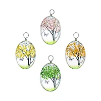 John Bead 22mm x 30mm Dried Flower Assorted Pendants