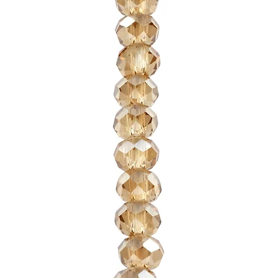 Champagne Glass Faceted Rondelle Beads by Bead Landing