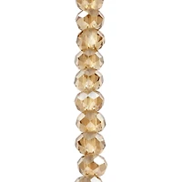 Champagne Glass Faceted Rondelle Beads by Bead Landing