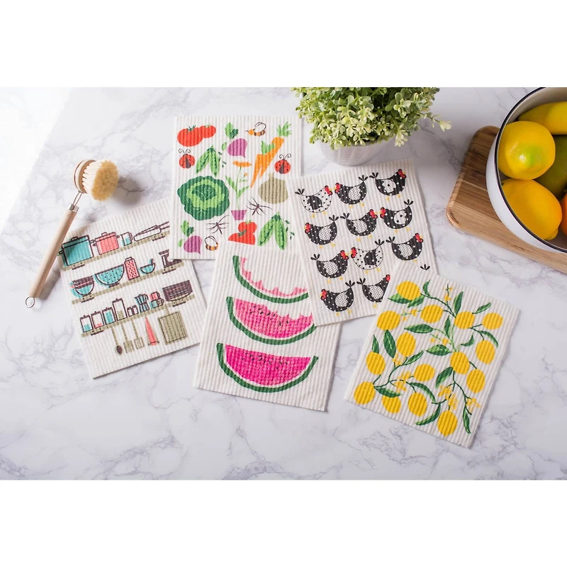 DII® Chickens Swedish Dishcloth, 3ct.