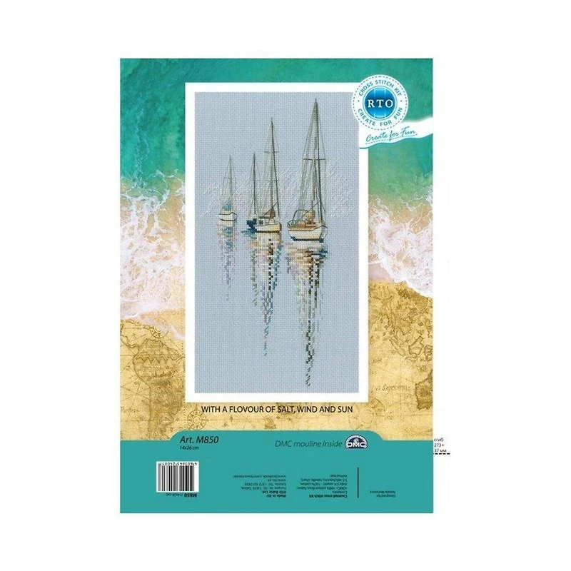 RTO With the Flavor of Salt, Wind & Sun Sailboats Cross Stitch Kit