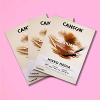 Canson® Graduate Foldover Natural Toned Mixed Media Pad, 9" x 12"