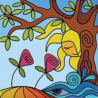 Diamond Art Beginner Stain Glass Springtime Kit