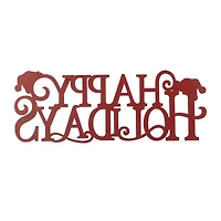 Glitzhome® 24'' HAPPY HOLIDAYS Metal Christmas Wall Décor