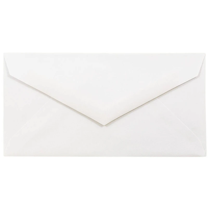 JAM Paper 3.875" x 7.5" Bright White Wove Monarch Strathmore Invitation Envelopes, 50ct.