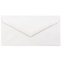 JAM Paper 3.875" x 7.5" Bright White Wove Monarch Strathmore Invitation Envelopes, 50ct.