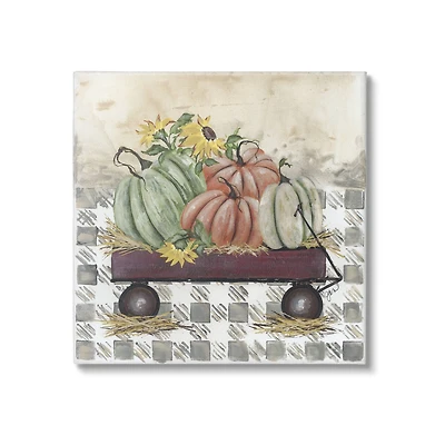 Stupell Industries Pumpkin Harvest Wagon Canvas Wall Art