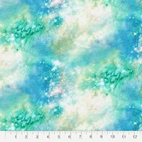 Fabric Editions Green Galaxy Cotton Fabric