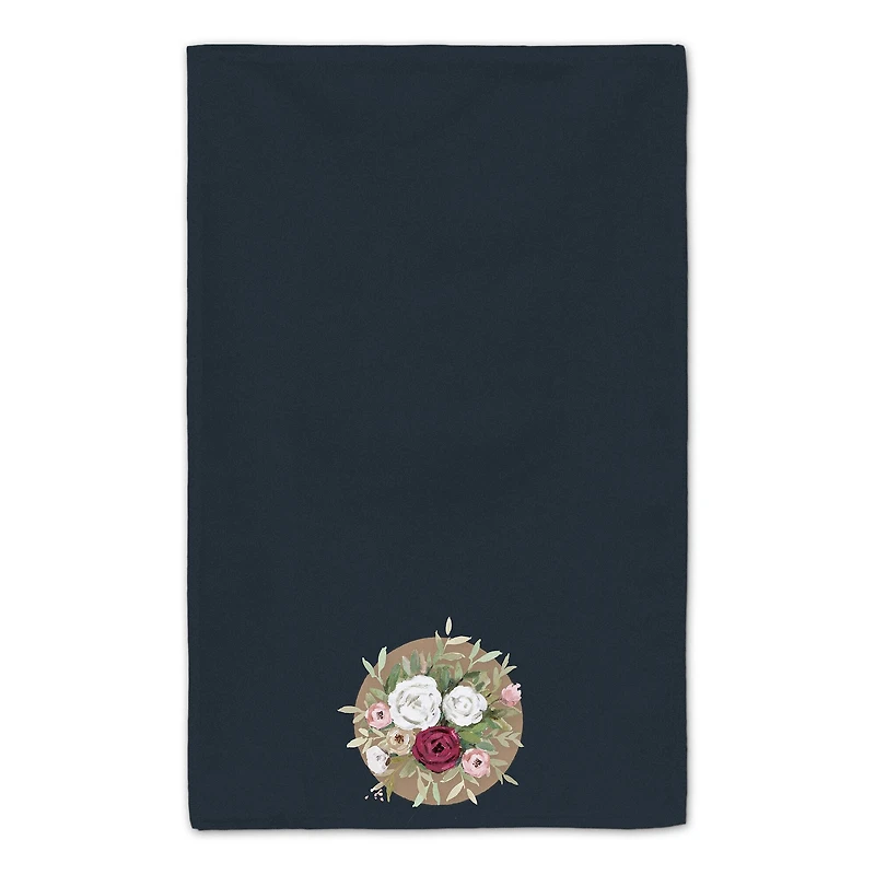 Florals on Navy 16" x 25" Towel Set