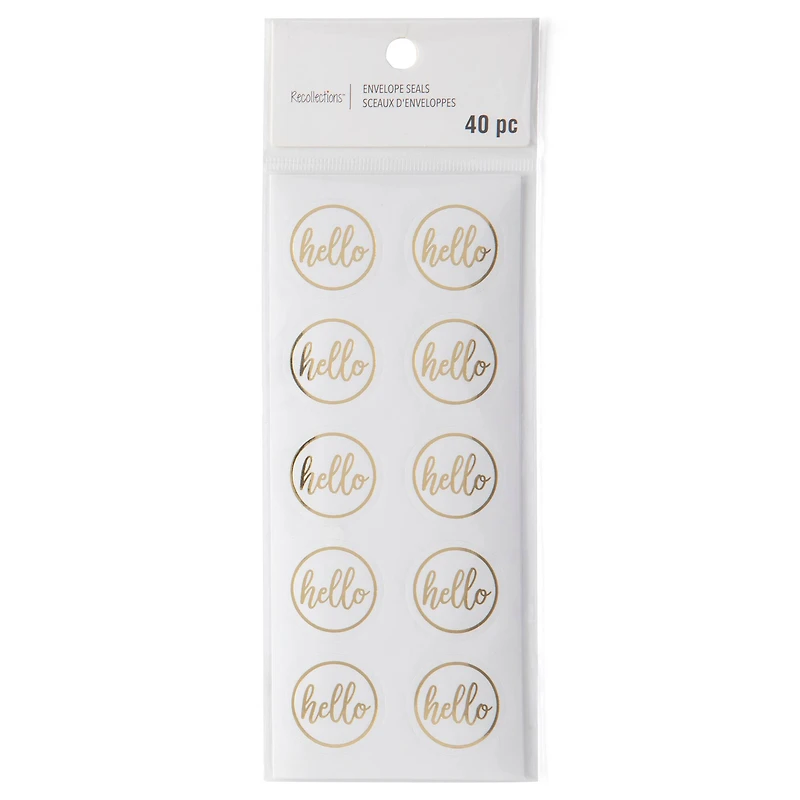 Gold Hello Foil Envelope Seals by Recollections™