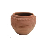Hello Honey® 7'' Textured Terra-Cotta Pot