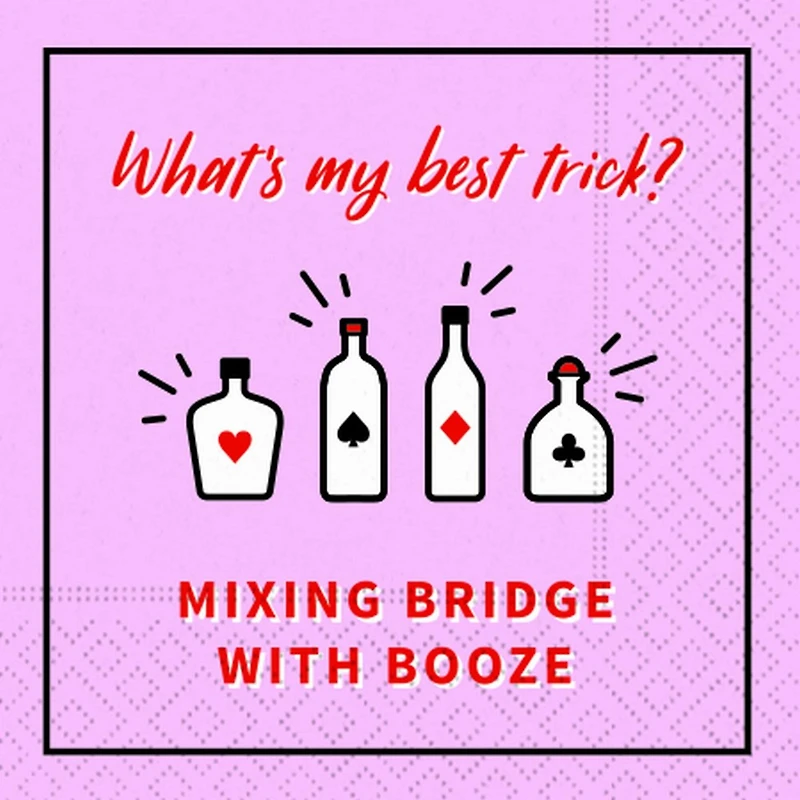 JAM Paper Bridge Club Cocktail Napkins, 40ct.