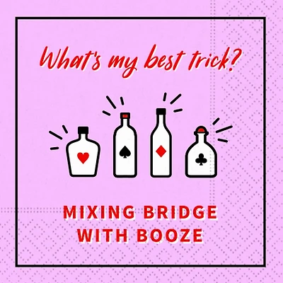 JAM Paper Bridge Club Cocktail Napkins, 40ct.