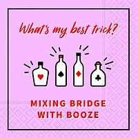 JAM Paper Bridge Club Cocktail Napkins, 40ct.