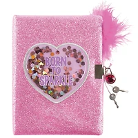 Make It Real 3C4G® Born To Sparkle Glitter Locking Journal