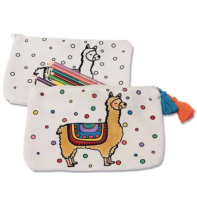S&S® Worldwide Velvet Art Canvas Llama Pouch, 12ct.