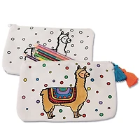 S&S® Worldwide Velvet Art Canvas Llama Pouch, 12ct.