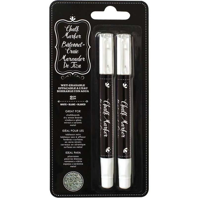 American Crafts™ White Erasable Chalk Markers, 2ct.