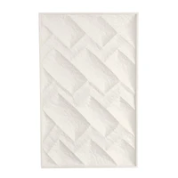 White metal geometric dimensional wall décor