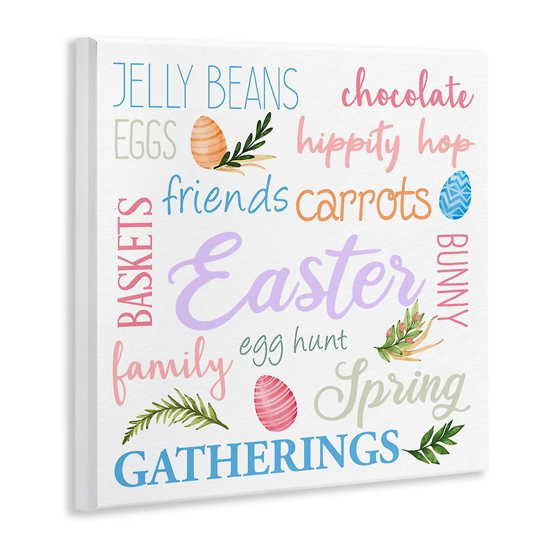 Stupell Industries Festive Easter Activity Sign Patterned Eggs Motif Wall Plaque Art