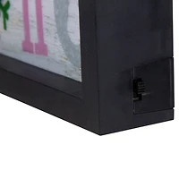 LED Lighted "HO HO HO" With Snowflakes Christmas Wall Art