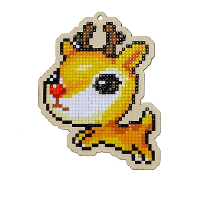 Wizardi Diamond Painting Ornament Kit Christmas Deer