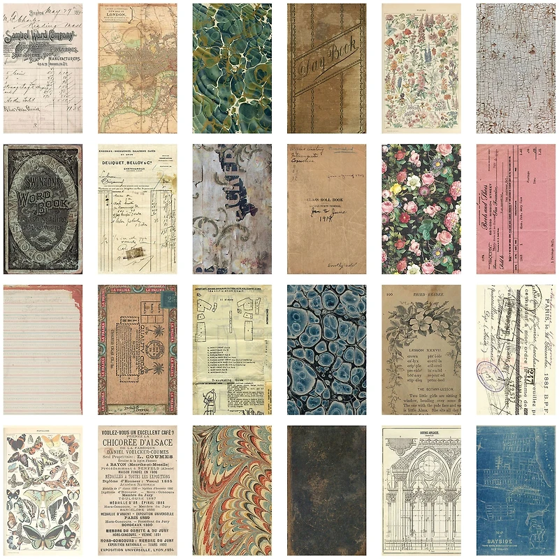 Idea-Ology Volume No.1 Backdrops 6" x 10" Double-Sided Cardstock, 24 Sheets