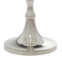 Silver Aluminum Traditional Candlestick Holders, 33x16x16"