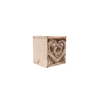 Hello Honey® 6.5" Wood & Metal "Bless You" Tissue Box Cover