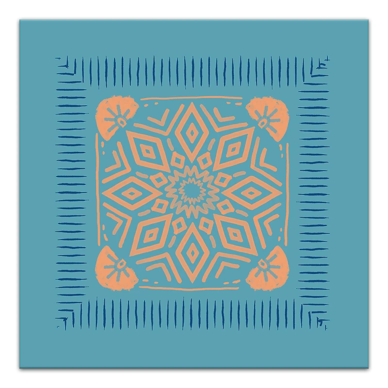 Bright Boho Bandana 20" x 20" Canvas Wall Art