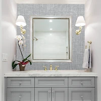 Simplify Gray Linen Self-Adhesive Shelf Liner, 2ct.