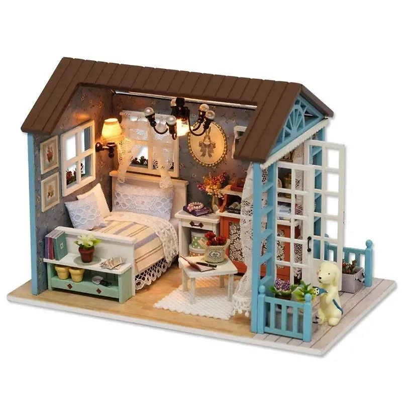 Wizardi Miniature Roombox Summer Terrace Dollhouse Kit