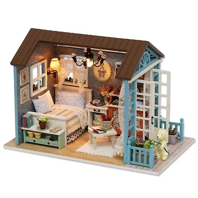 Wizardi Miniature Roombox Summer Terrace Dollhouse Kit