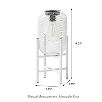 Glitzhome® 14" Metal Mesh Solar Powered Lantern with Stand