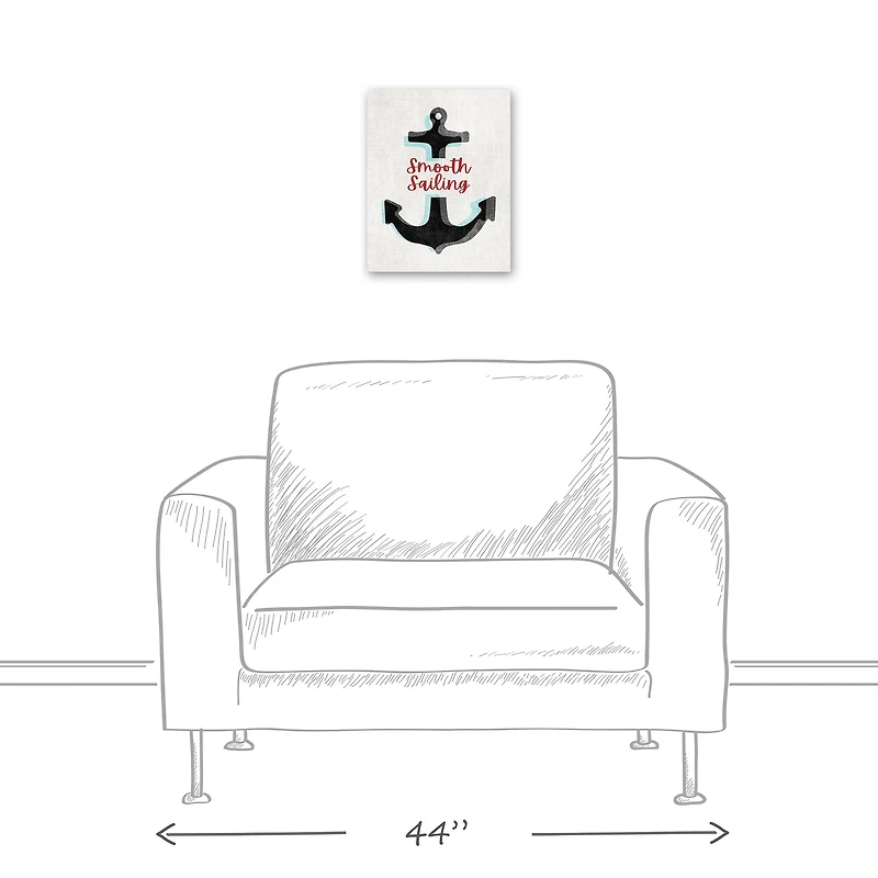 Smooth Sailing Anchor Canvas Wall Art