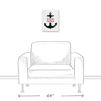 Smooth Sailing Anchor Canvas Wall Art