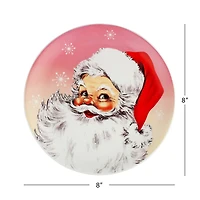 8" Pastel Holiday Ceramic Plate Set 