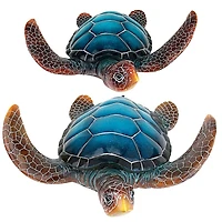 Design Toscano 12" Blue Sea Turtle Statues, 2ct.