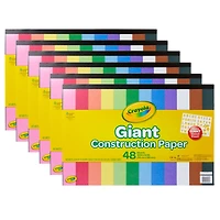 Crayola® 12" x 18" Giant Construction Paper Pad with Stencils Set, 6ct.